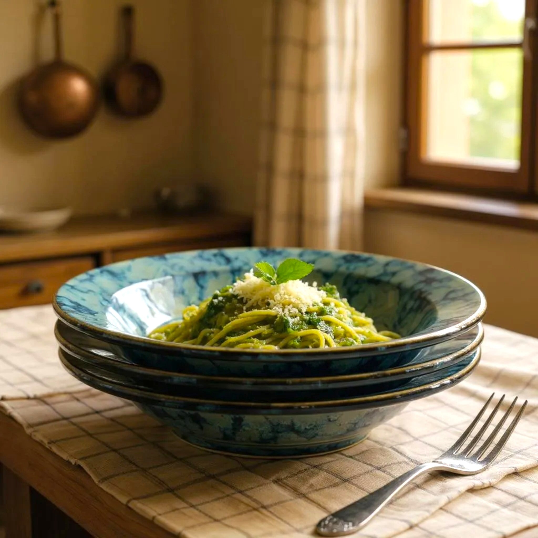 Azure Wave Pasta Plate (Set of 2)